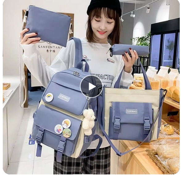 Miniatura 2 de maletin bolso de lona para niños x5